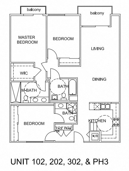 Unit 102, 202, 302, PH3